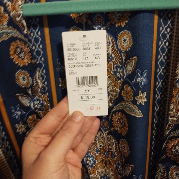 Laura Plus Patterned Kimono jacket - Picture 2 of 2